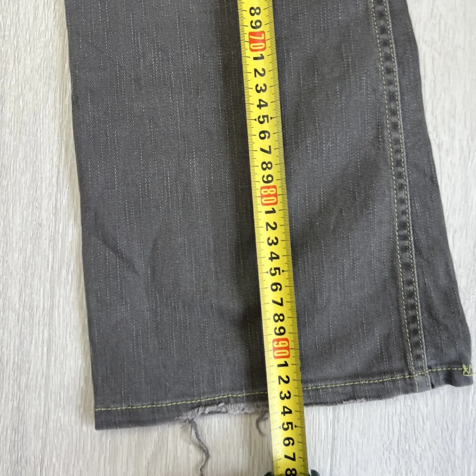 EDC By Esprit Womens Vintage Low Rise Gentle Flair Grey Jeans Size 165/70