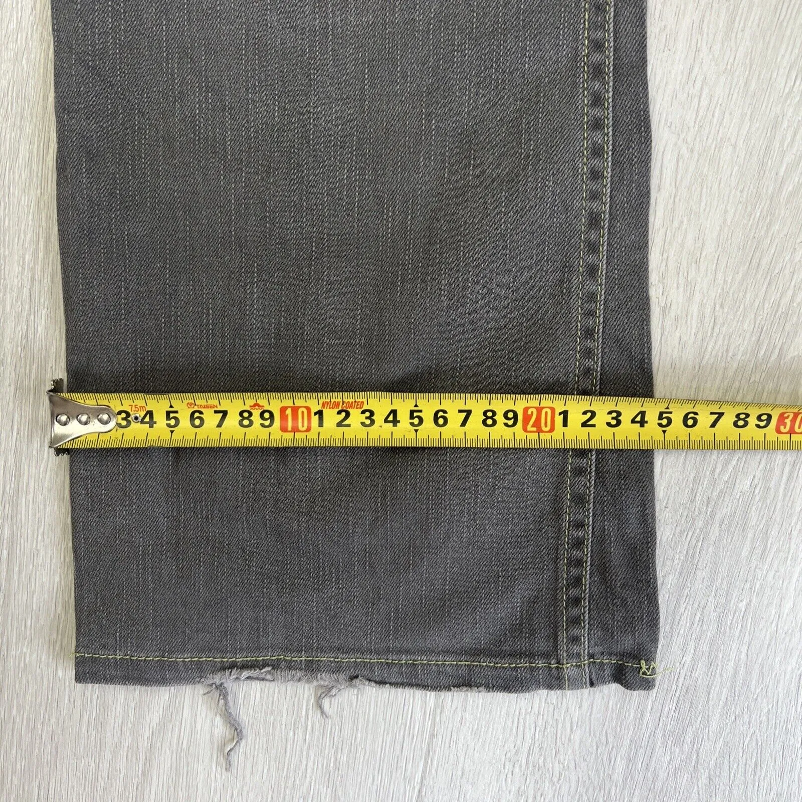 EDC By Esprit Womens Vintage Low Rise Gentle Flair Grey Jeans Size 165/70