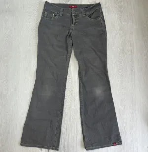 EDC By Esprit Womens Vintage Low Rise Gentle Flair Grey Jeans Size 165/70