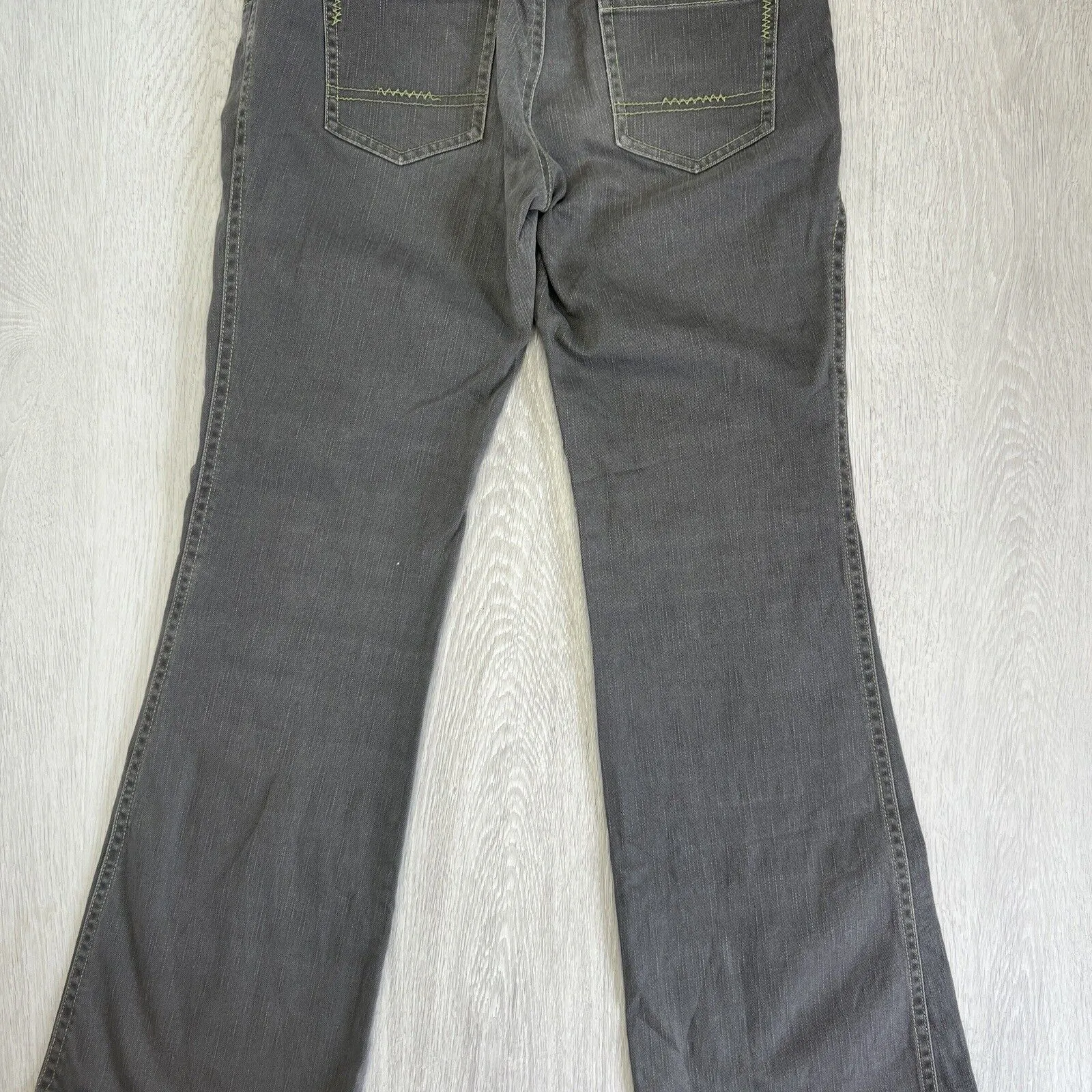 EDC By Esprit Womens Vintage Low Rise Gentle Flair Grey Jeans Size 165/70