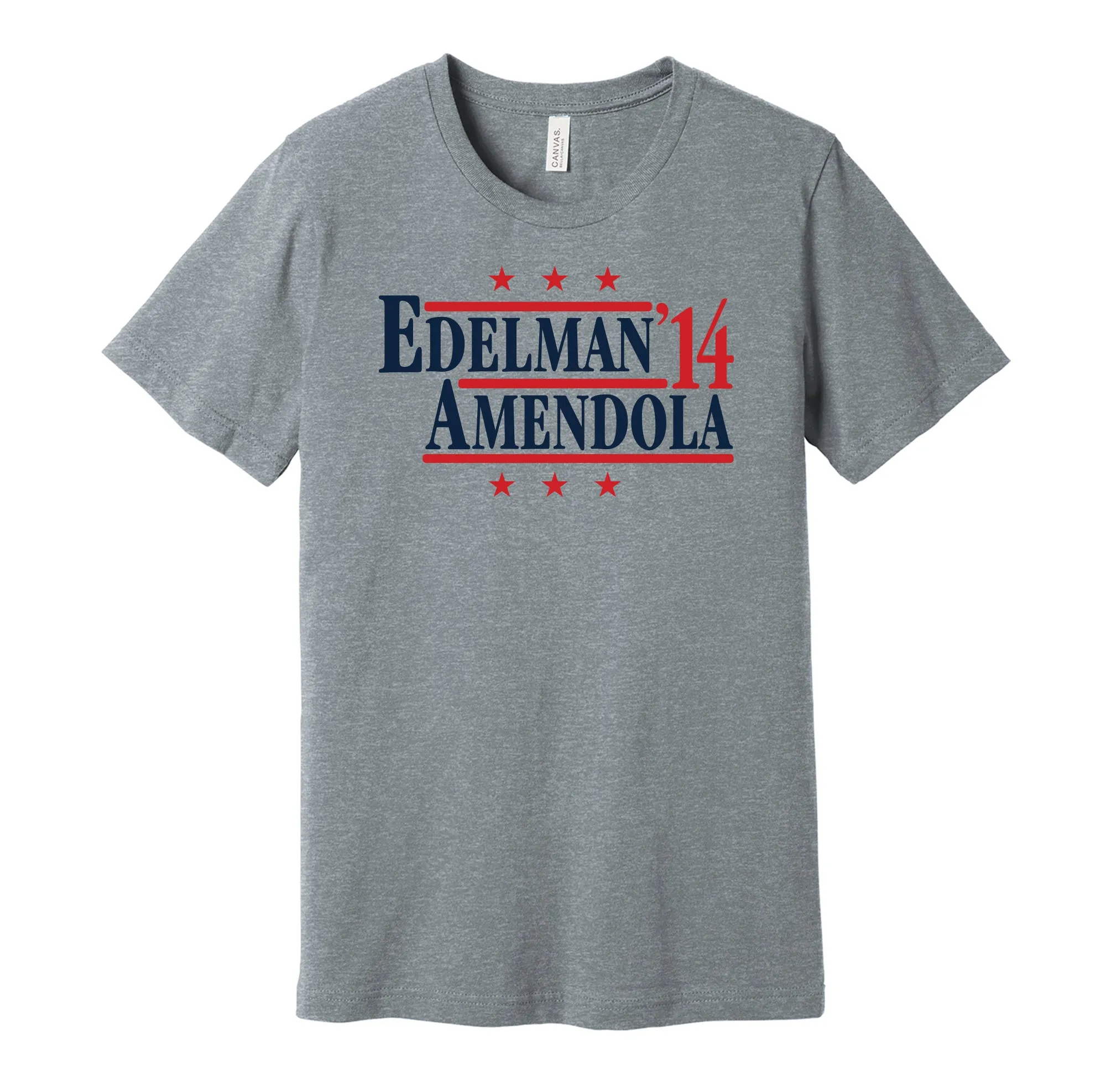 Edelman & Amendola '14 - New England Football Legends Political Campaign Parody T-Shirt - Hyper Than Hype Shirts