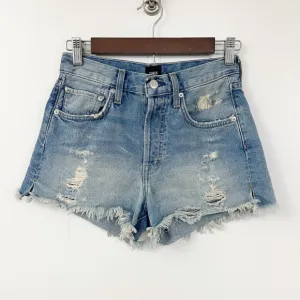 Edwin Cai Jean Shorts 4&quot; Distressed in Cool Size 24