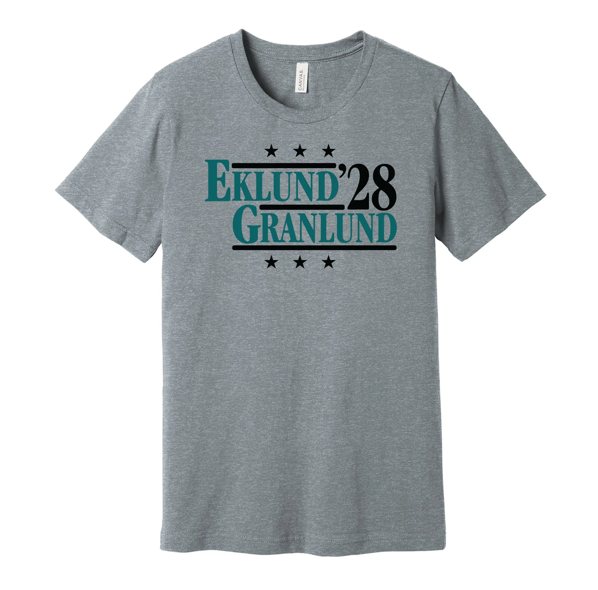 Eklund & Granlund '28 - San Jose Hockey Political Campaign Parody T-Shirt - Hyper Than Hype Shirts