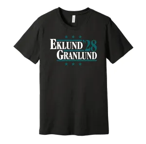 Eklund & Granlund '28 - San Jose Hockey Political Campaign Parody T-Shirt - Hyper Than Hype Shirts