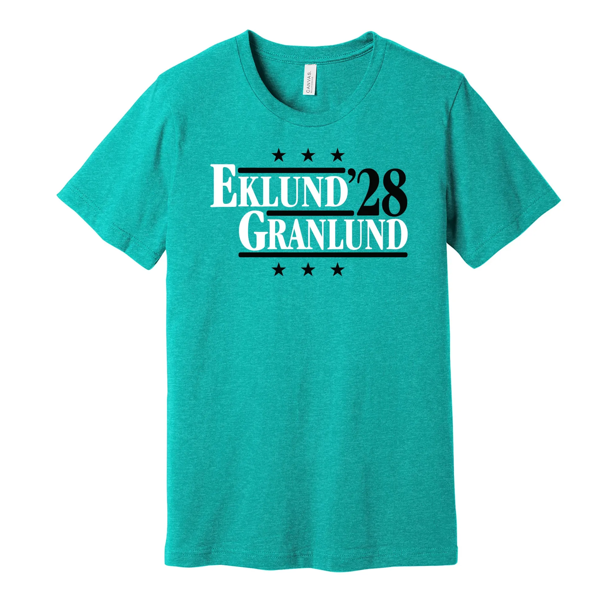 Eklund & Granlund '28 - San Jose Hockey Political Campaign Parody T-Shirt - Hyper Than Hype Shirts