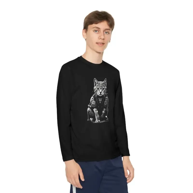 Electrify Style Japanese Samurai Cat Tee for Kids
