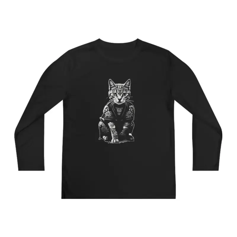 Electrify Style Japanese Samurai Cat Tee for Kids