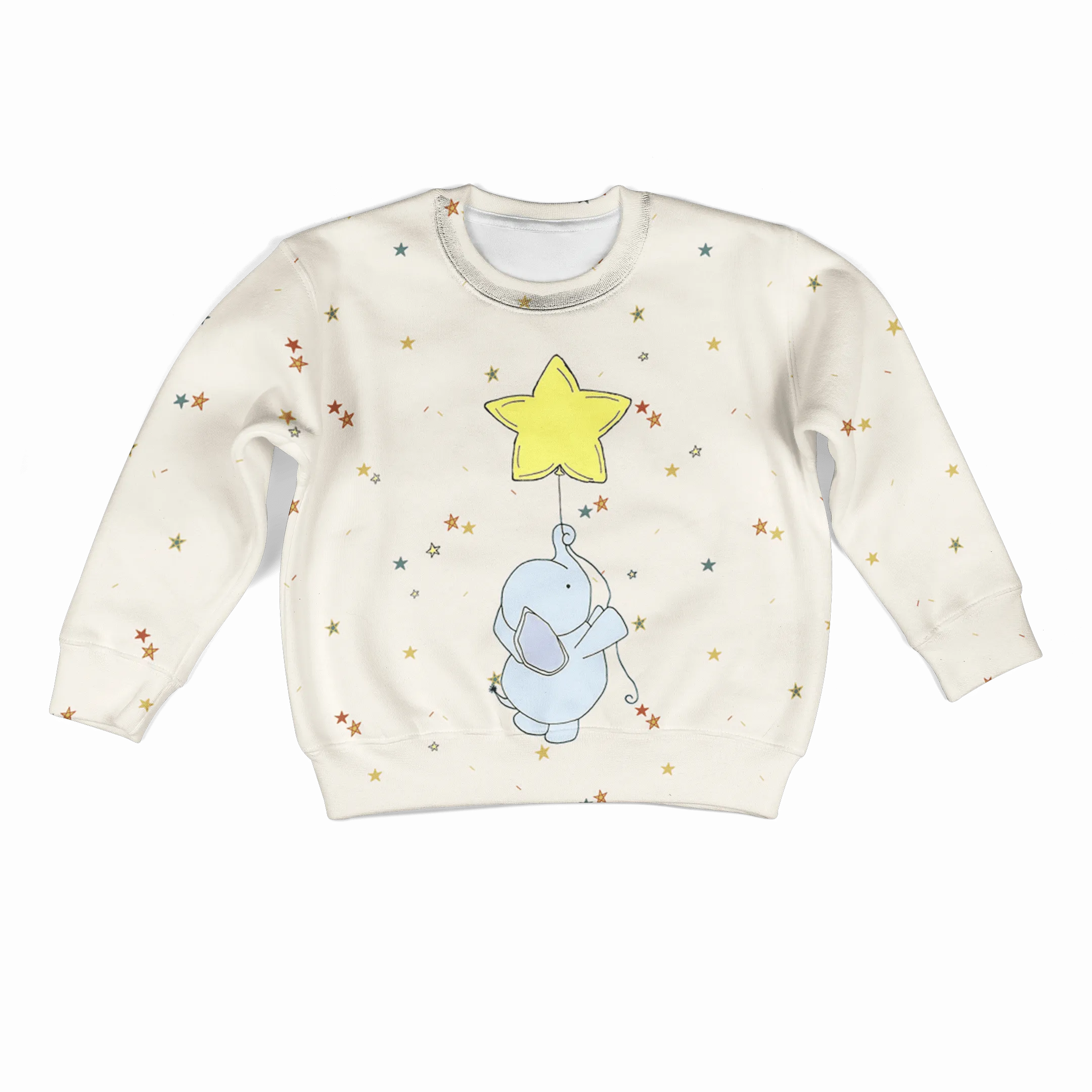 Elephant with star Kid Custom Cosplay Hoodies Apparel