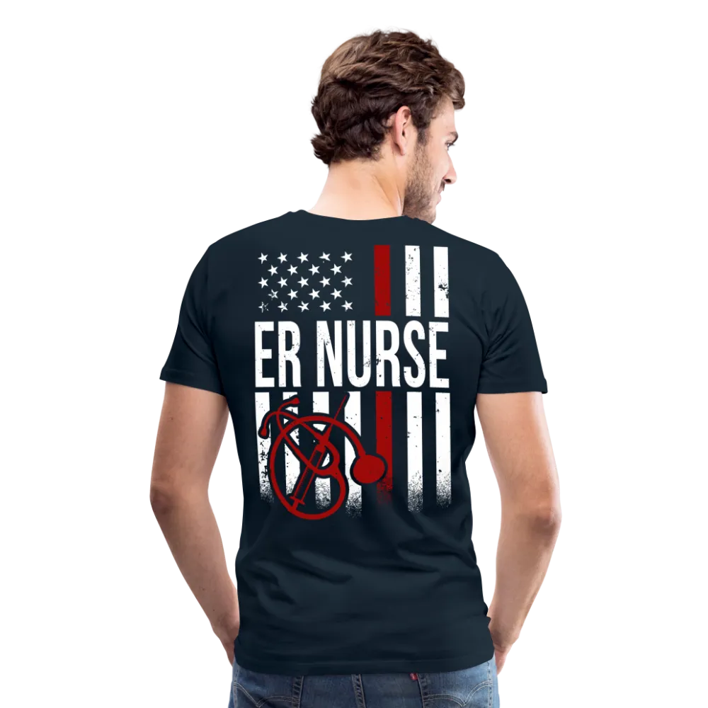 ER Nurse Flag Men's Premium T-Shirt (CK4202)