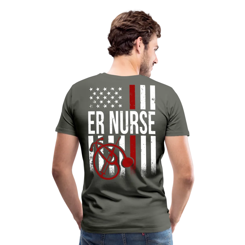 ER Nurse Flag Men's Premium T-Shirt (CK4202)