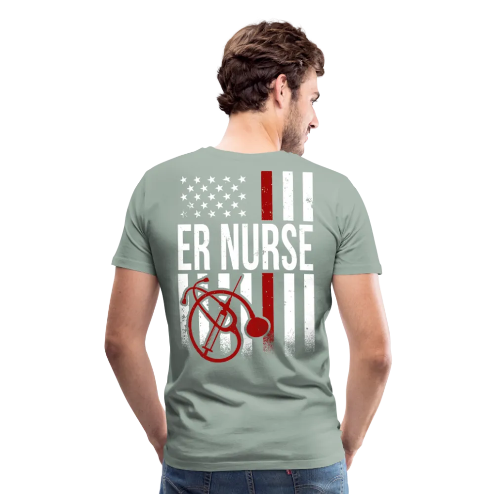 ER Nurse Flag Men's Premium T-Shirt (CK4202)