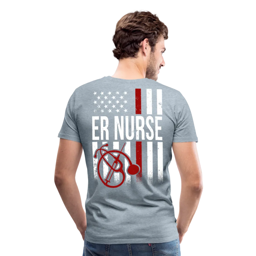 ER Nurse Flag Men's Premium T-Shirt (CK4202)