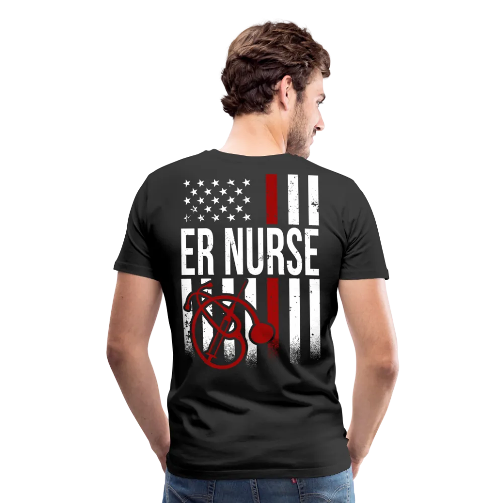 ER Nurse Flag Men's Premium T-Shirt (CK4202)