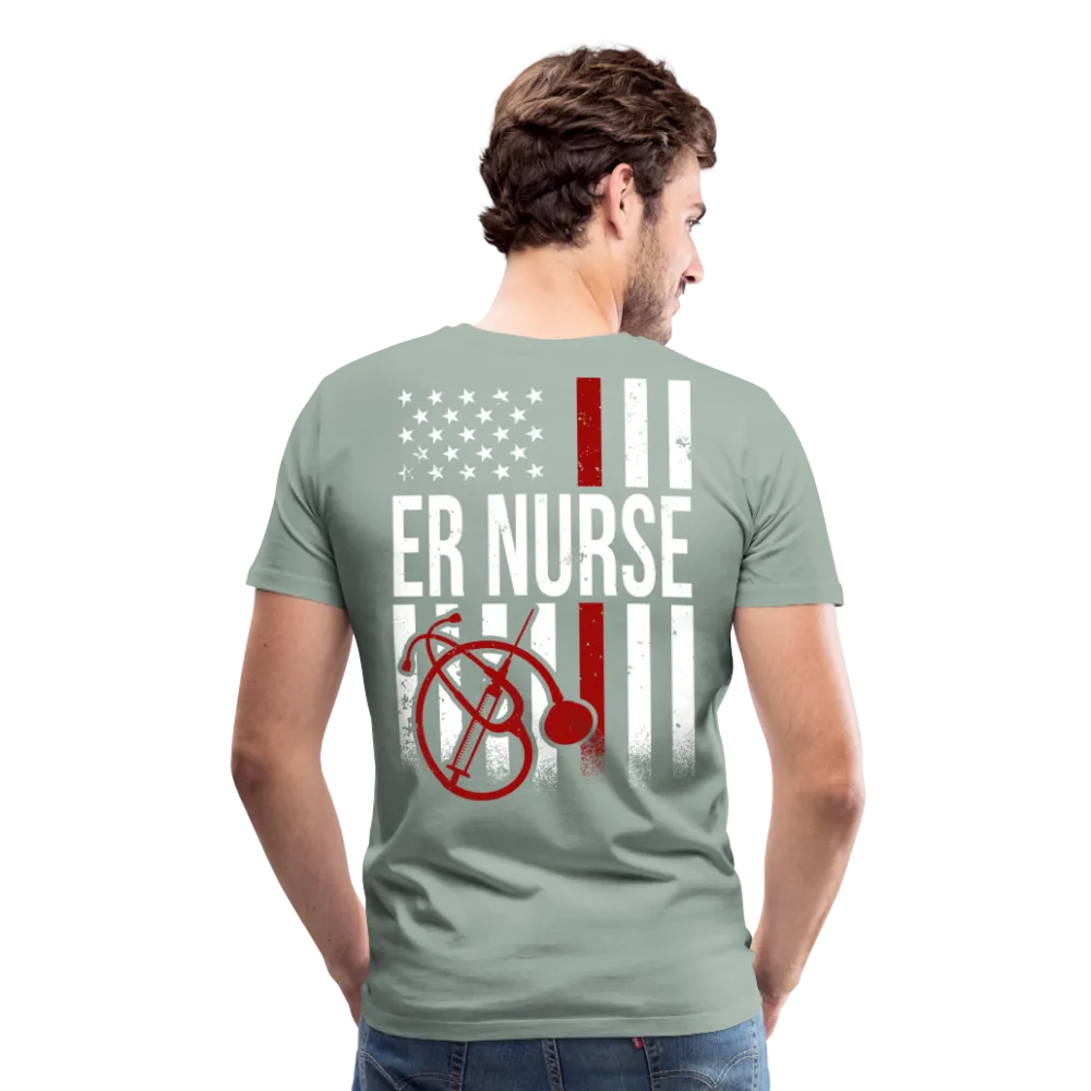 ER Nurse Flag Men's Premium T-Shirt (CK4202)