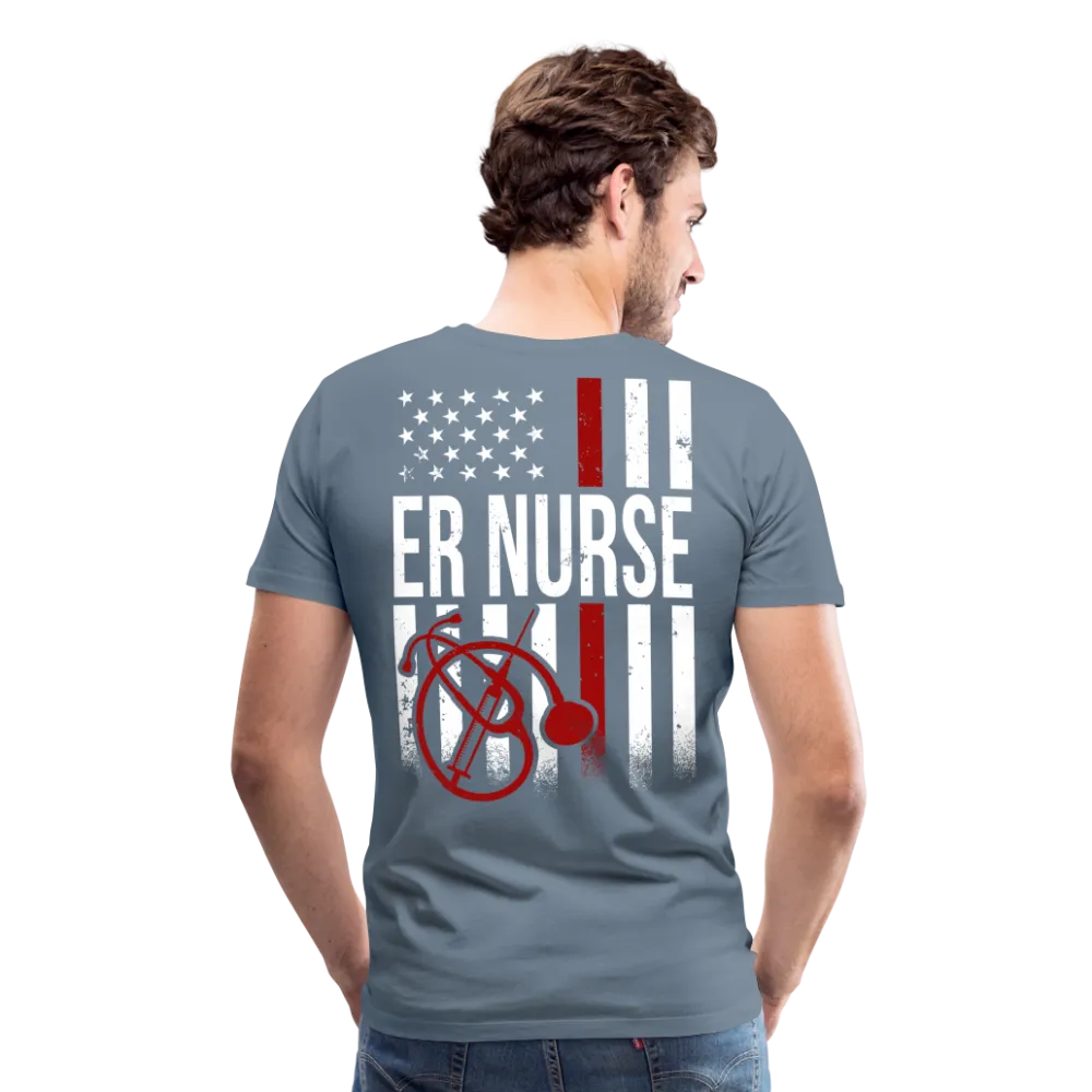 ER Nurse Flag Men's Premium T-Shirt (CK4202)