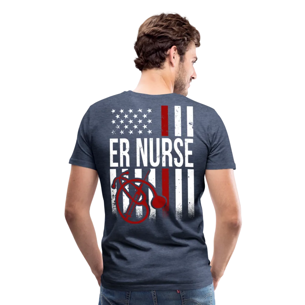 ER Nurse Flag Men's Premium T-Shirt (CK4202)