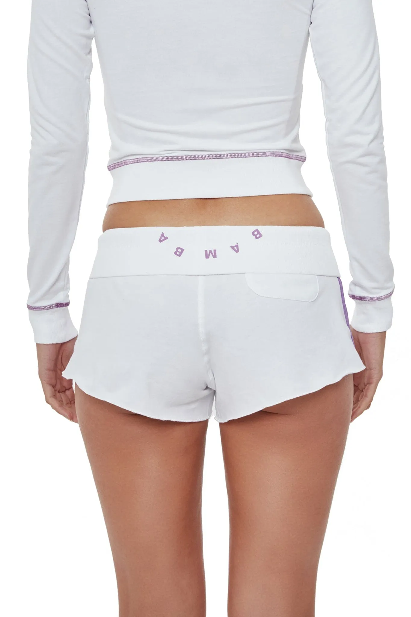 ESPRITE shorts- bianco/ violet