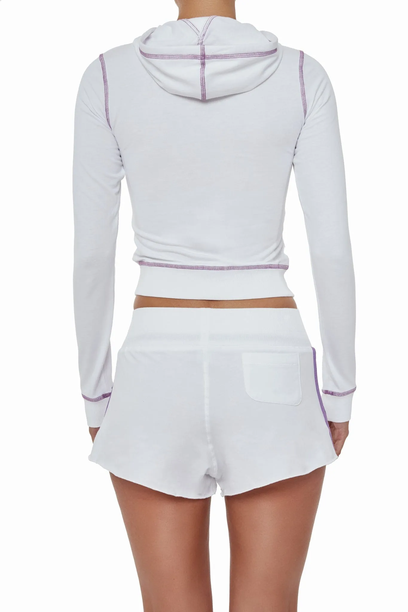 ESPRITE shorts- bianco/ violet