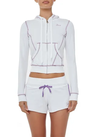ESPRITE shorts- bianco/ violet