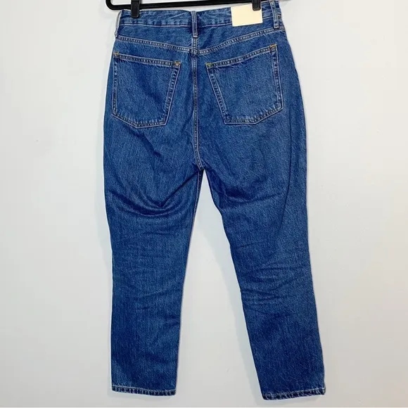 Everlane Curvy 90s Cheeky Organic Cotton Straight Leg Jeans in Deep Atla…