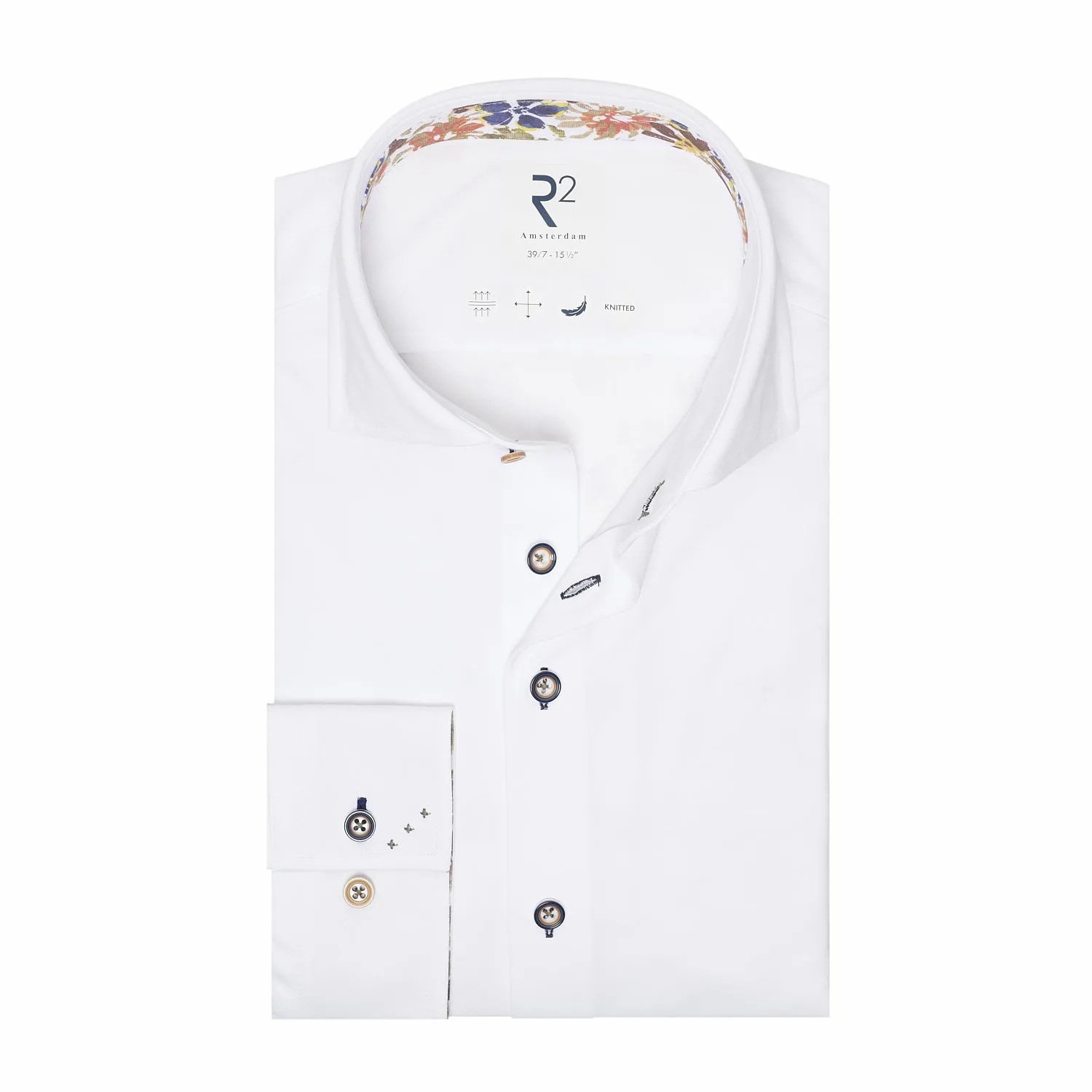 Extra long sleeves. Knitted piquet shirt