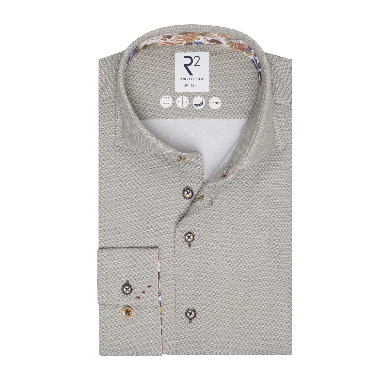 Extra long sleeves. Knitted piquet shirt