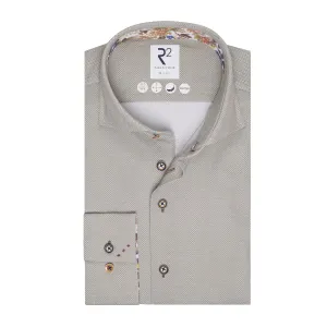 Extra long sleeves. Knitted piquet shirt