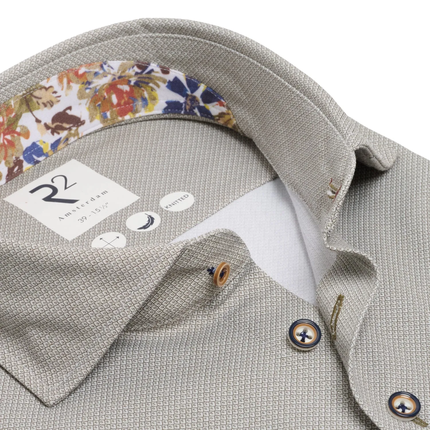 Extra long sleeves. Knitted piquet shirt