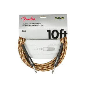 Fender Professional Series Instrument Cable, 10ft Straight/Straight, Desert Camo