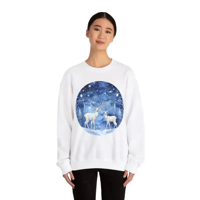 Festive Crewneck Sweatshirt with Colorful Christmas Joy