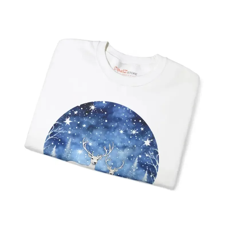 Festive Crewneck Sweatshirt with Colorful Christmas Joy
