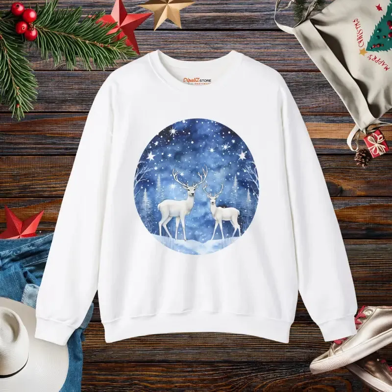 Festive Crewneck Sweatshirt with Colorful Christmas Joy