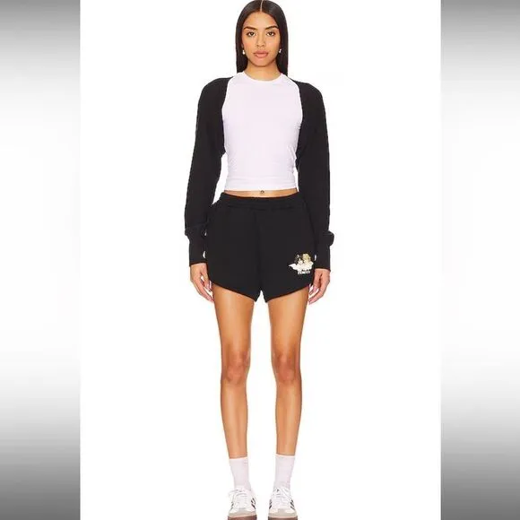 Fiorucci Angel Shorts in True Black Medium