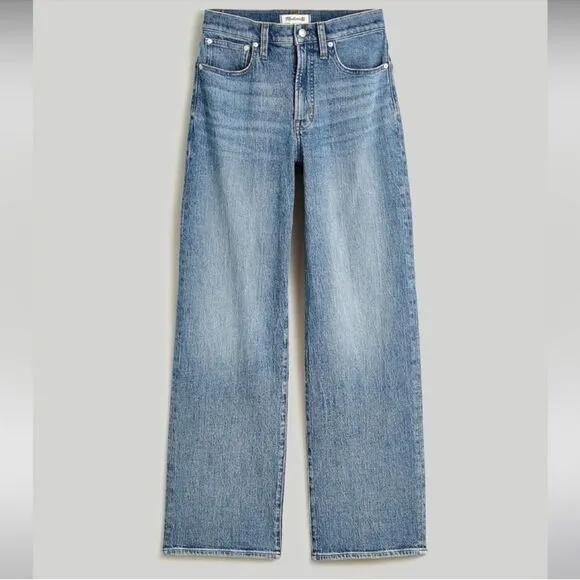 *Flaw* Madewell NWT Perfect Vintage Wide Leg High Rise Jean Size 23 in Heathcote