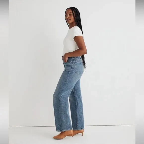 *Flaw* Madewell NWT Perfect Vintage Wide Leg High Rise Jean Size 23 in Heathcote