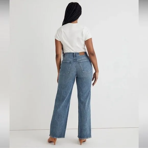 *Flaw* Madewell NWT Perfect Vintage Wide Leg High Rise Jean Size 23 in Heathcote