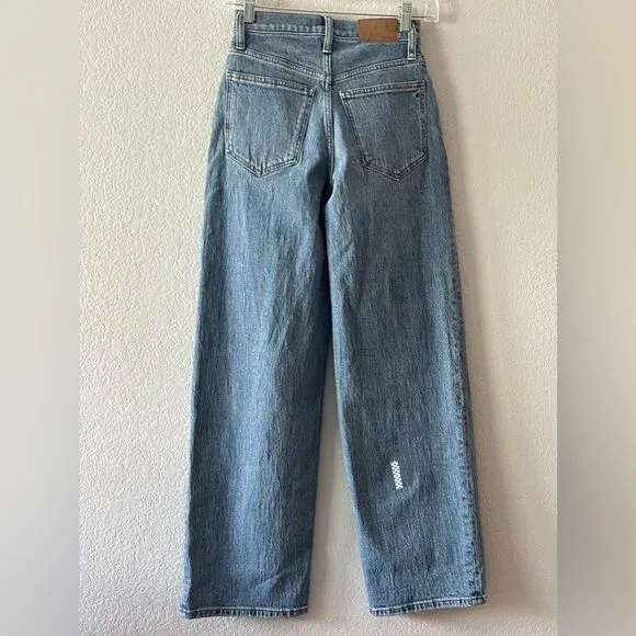 *Flaw* Madewell NWT Perfect Vintage Wide Leg High Rise Jean Size 23 in Heathcote