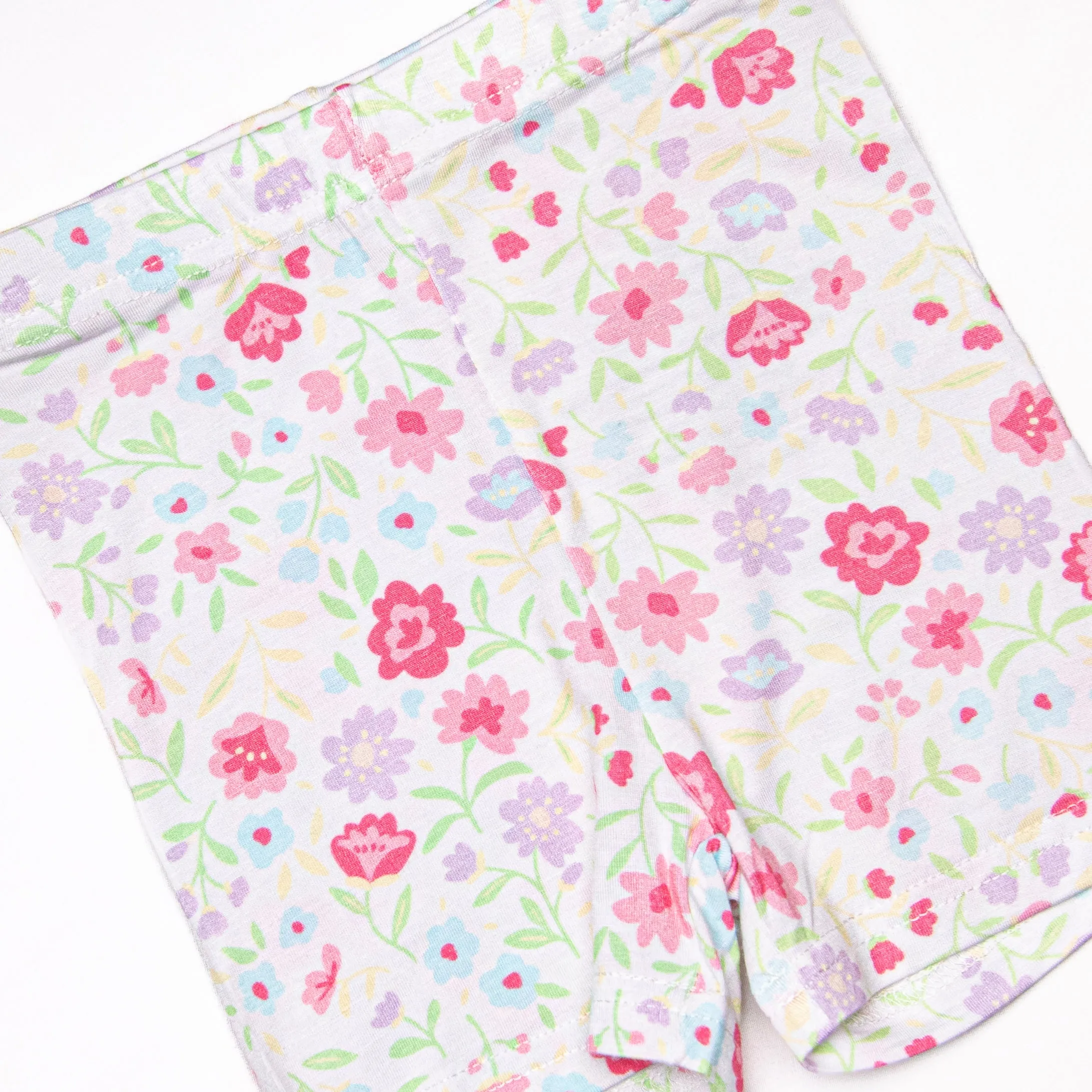 Floral Party Bamboo Pajama Short Set, Purple