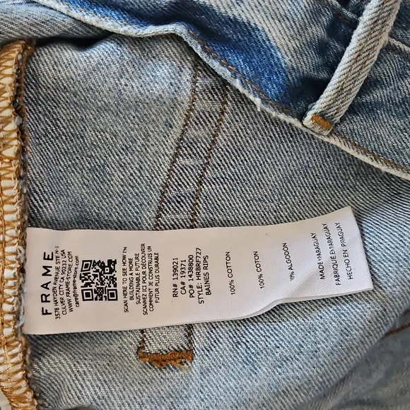 Frame Le Brigette Distressed Denim Shorts