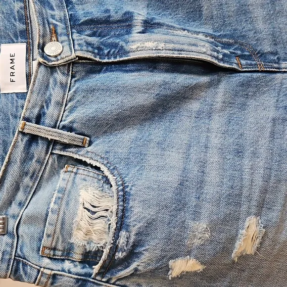 Frame Le Brigette Distressed Denim Shorts