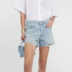Frame Le Brigette Distressed Denim Shorts