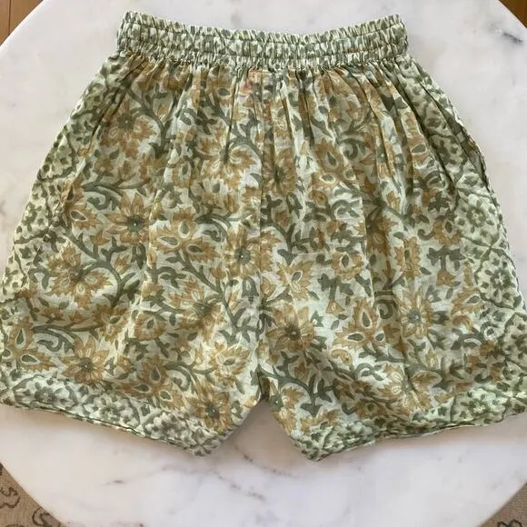 Free People x Kinga Csilla Block Print Shorts Size X-Small