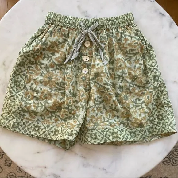 Free People x Kinga Csilla Block Print Shorts Size X-Small