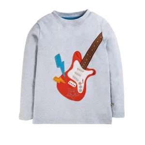 Frugi Adventure T-Shirt Grey Guitar