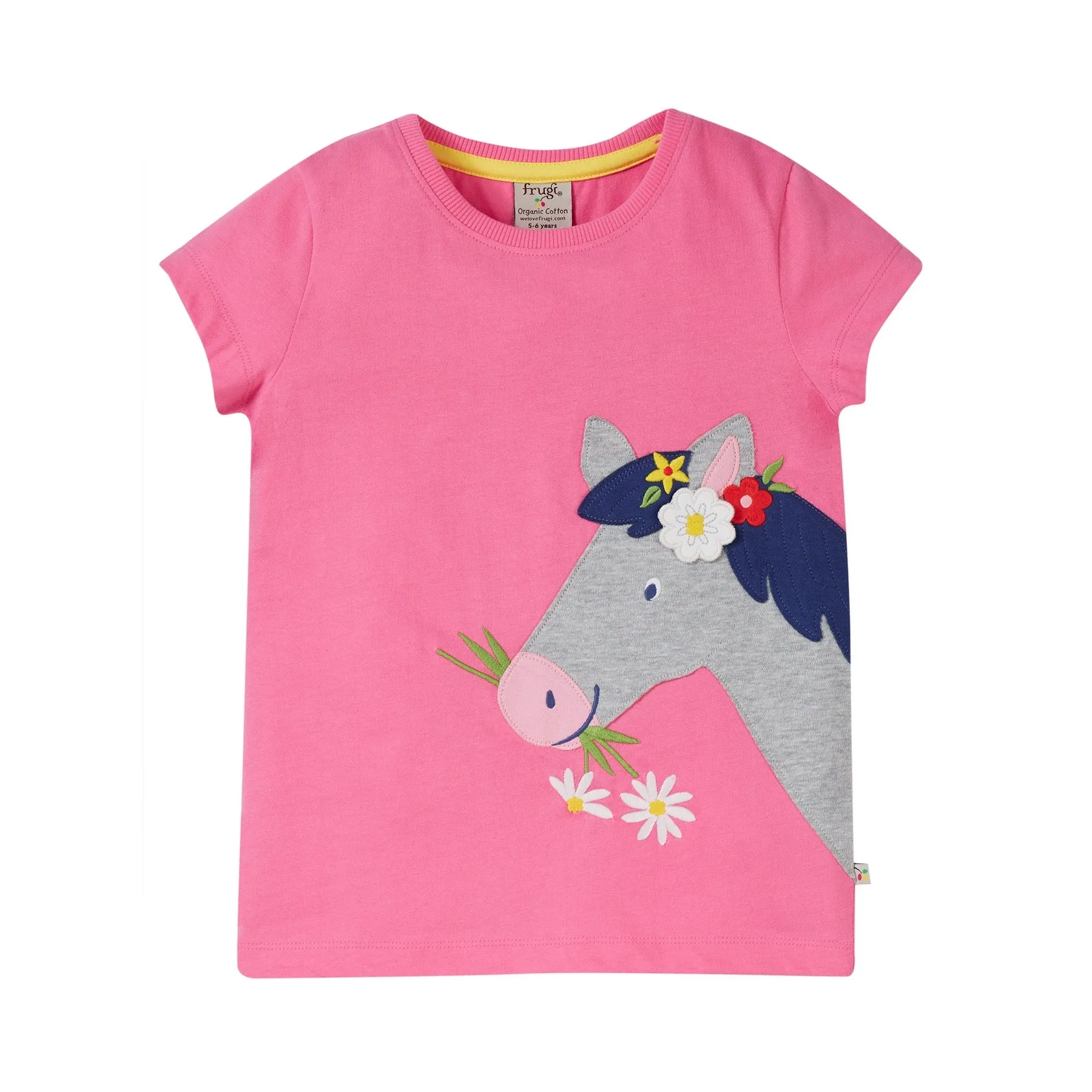 Frugi Elise Pink Horse T-Shirt Kq1pi