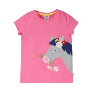 Frugi Elise Pink Horse T-Shirt Kq1pi