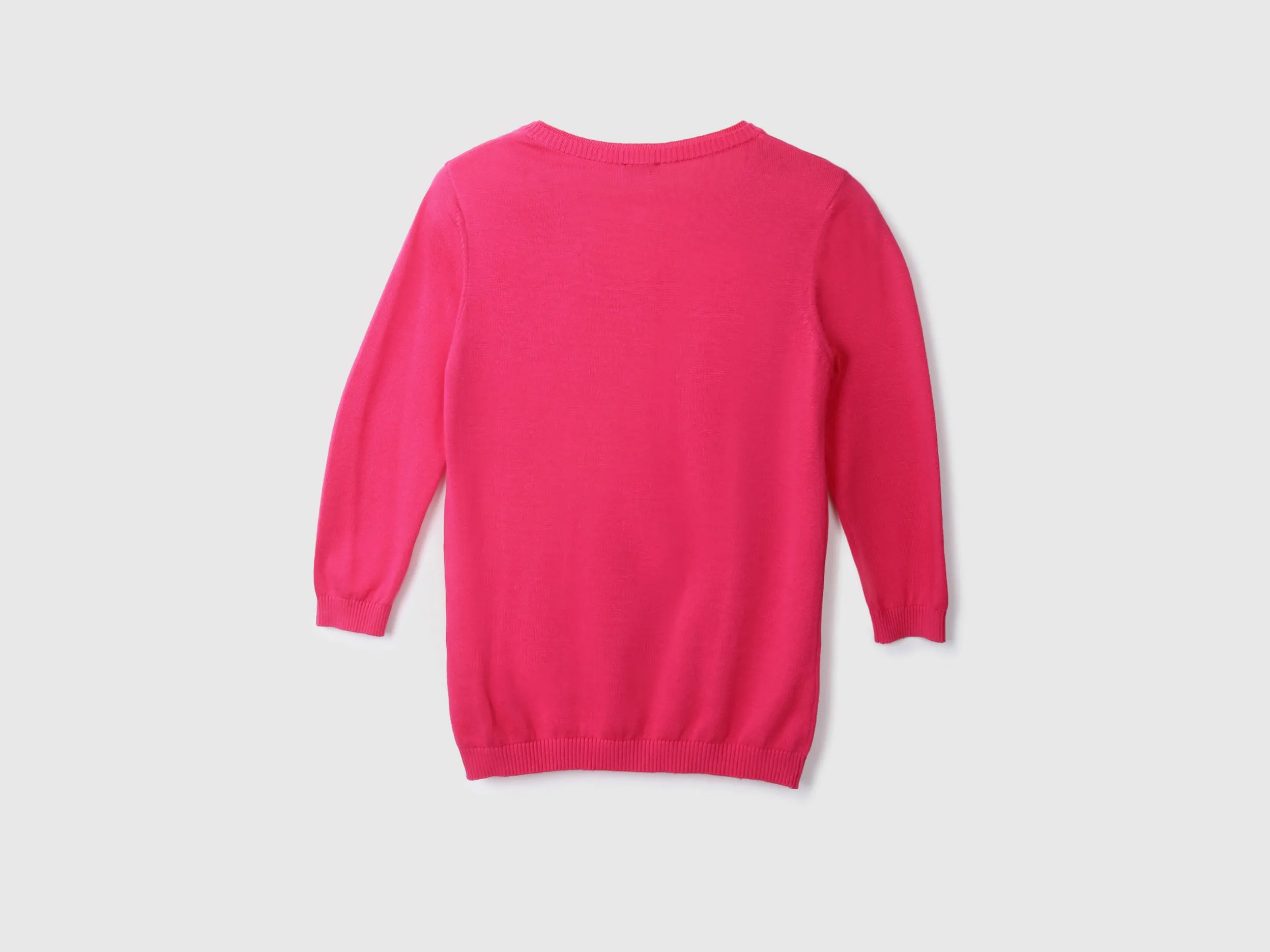 Fuchsia V-Neck Sweater