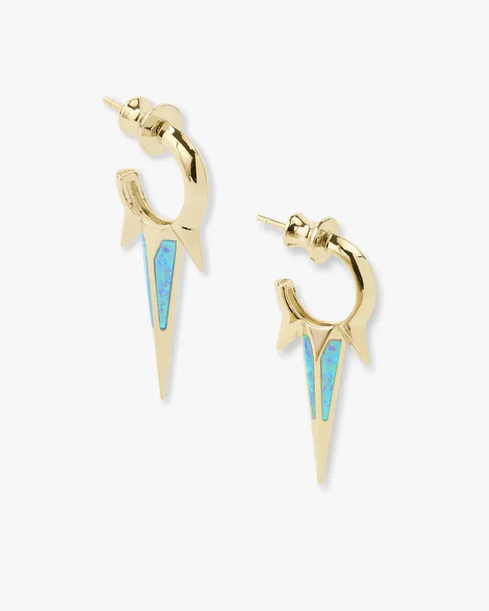 Gabriella Blue Opal Triple Spike Earrings