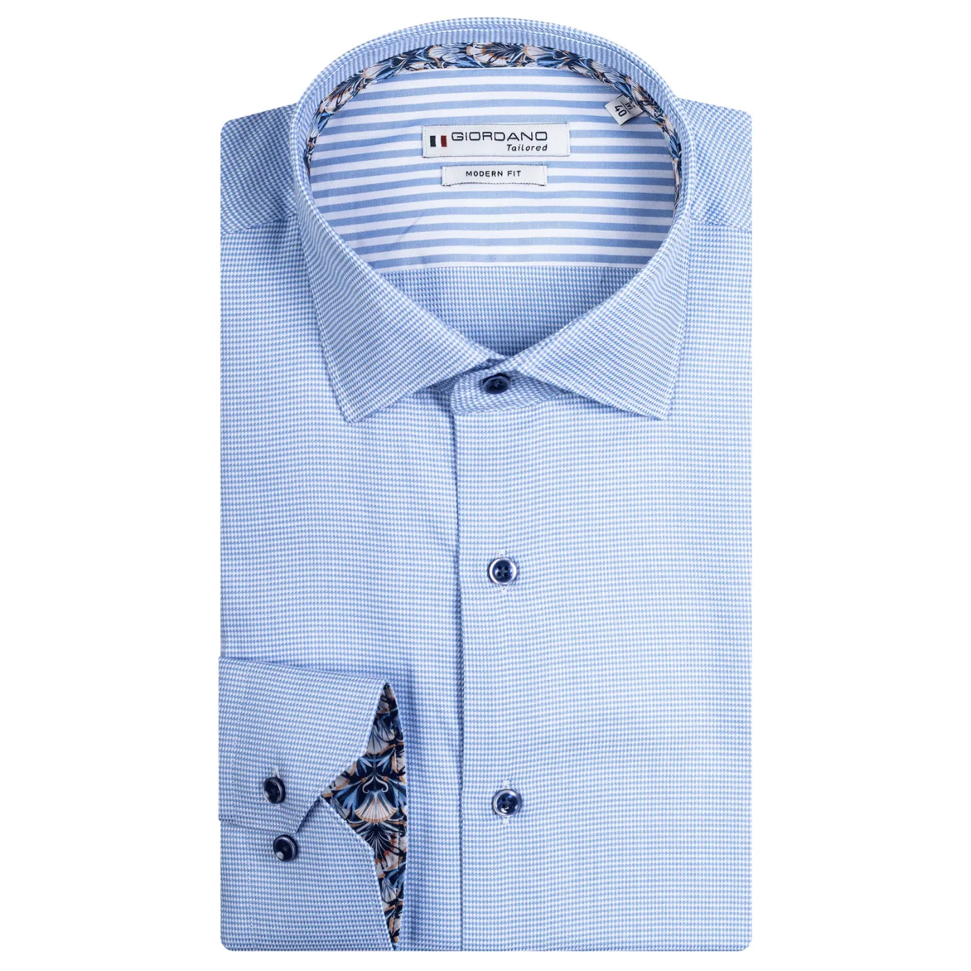 Giordano LS Maggiore Shirt | Pink / Blue