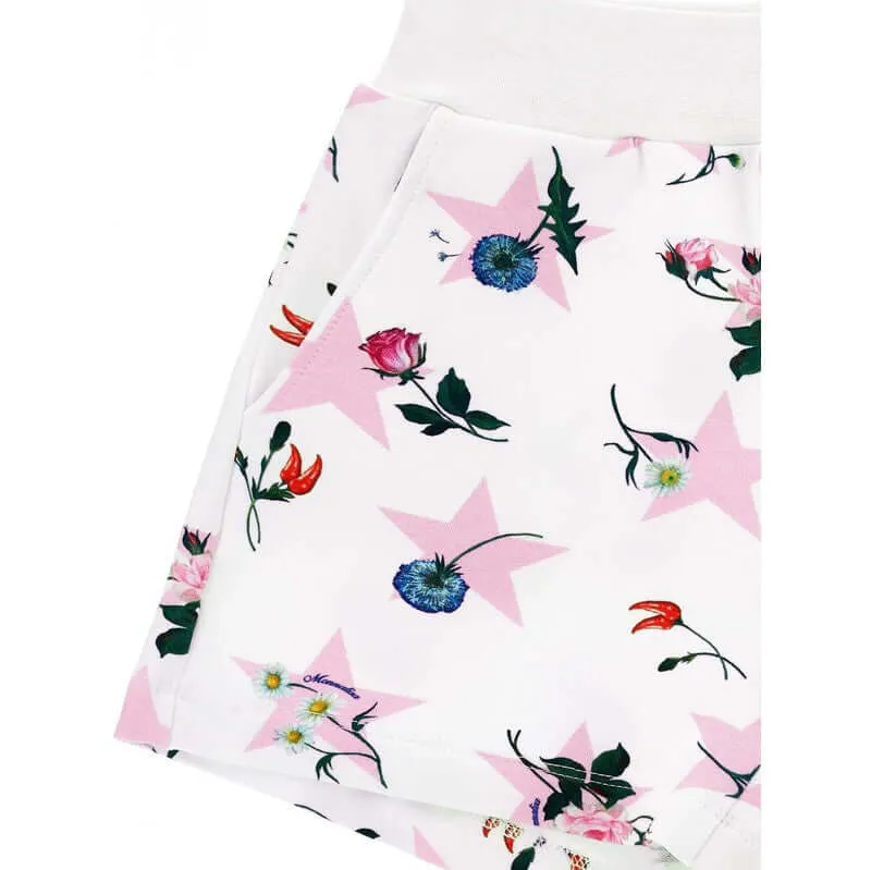 Girls White Star Minnie Mouse Shorts